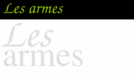 Les armes